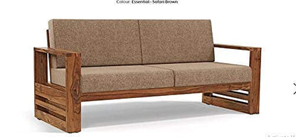 Solid Sheesham Wood Sofa Set 5 Seater | Wooden Sofa Set | Sofa Set 3+1+1 | Sofa Sets for Living Room | Five Seater Sofa Set for Office & Lounge | Rosewood, Brown Finish