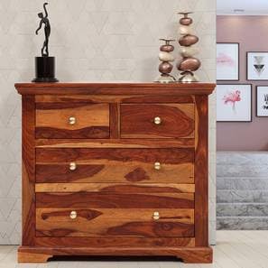 WoodMarwar Solid Sheesham Wood Chest of Drawer 4 Drawers Dresser for Home & Living Room