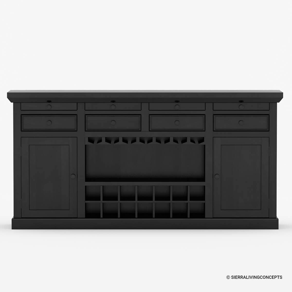 WoodMarwar Solid Sheesham Wood Bar Cabinet  With Storage For Bar Room Furniture