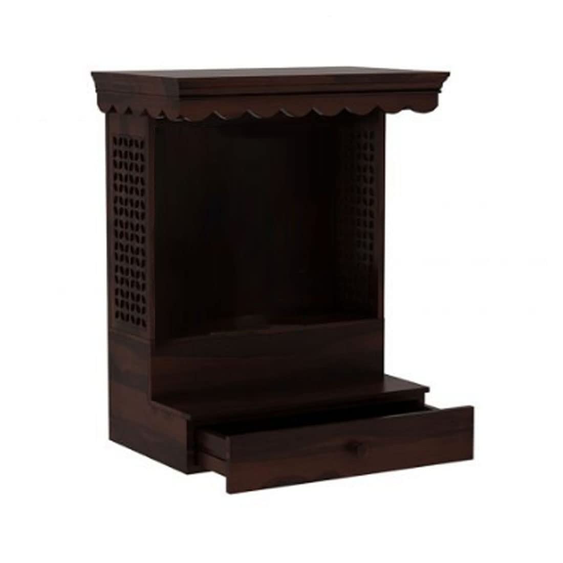 Woodmarwar Solid Sheesham Wood Temple(Mandir)In Honey Finish For Home & Office Furniture