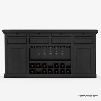 WoodMarwar Solid Sheesham Wood Bar Cabinet  With Storage For Bar Room Furniture