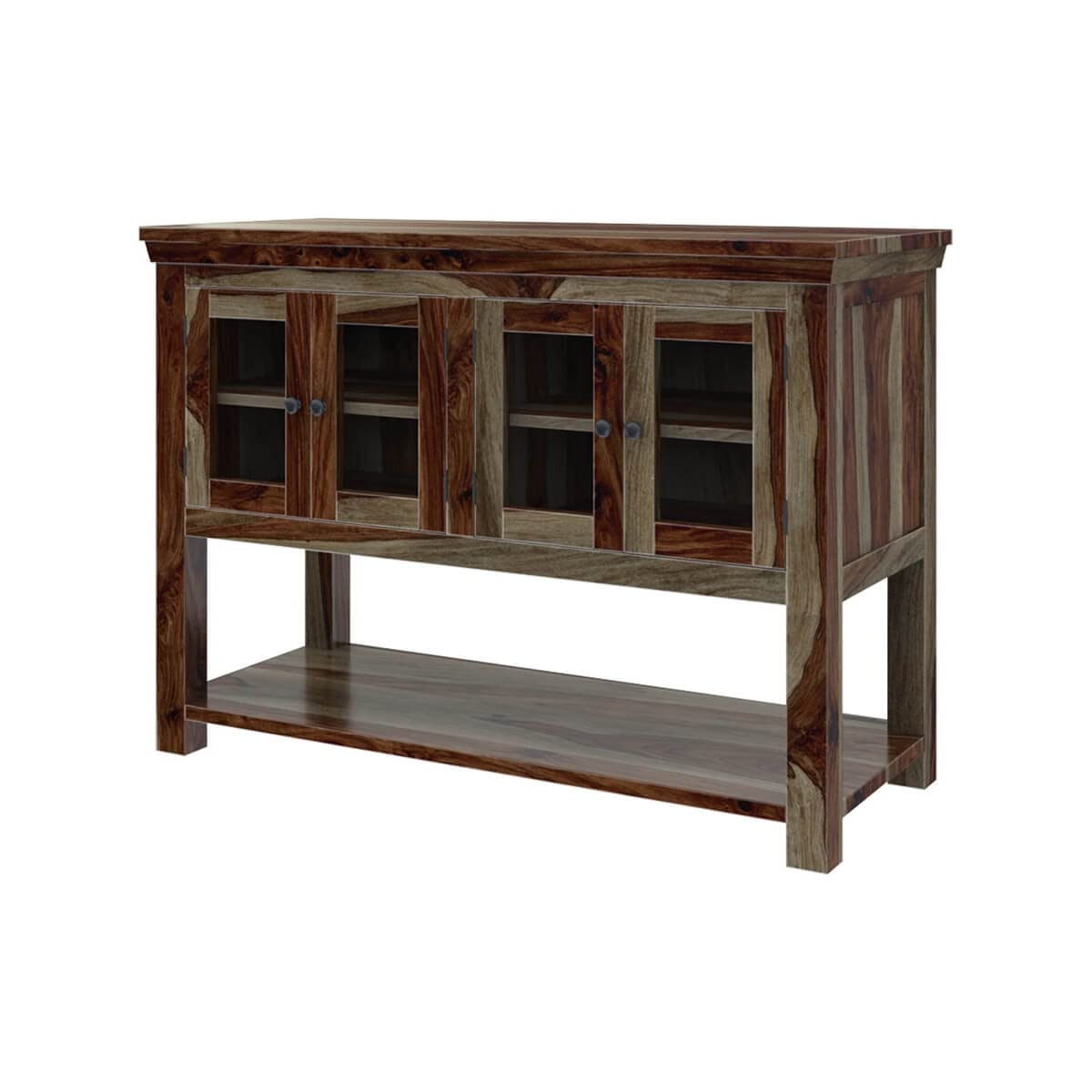 Woodmarwar Solid Sheesham Wood Sideboard With Storage for Living Room Furniture