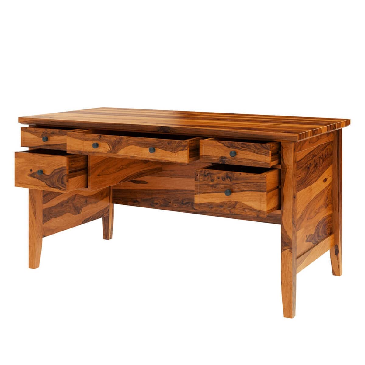 Custom Decor heesham Wood Study Table with Drawer Storage Solid Wood  Writing Table Computer Desk for Home Office Living Room