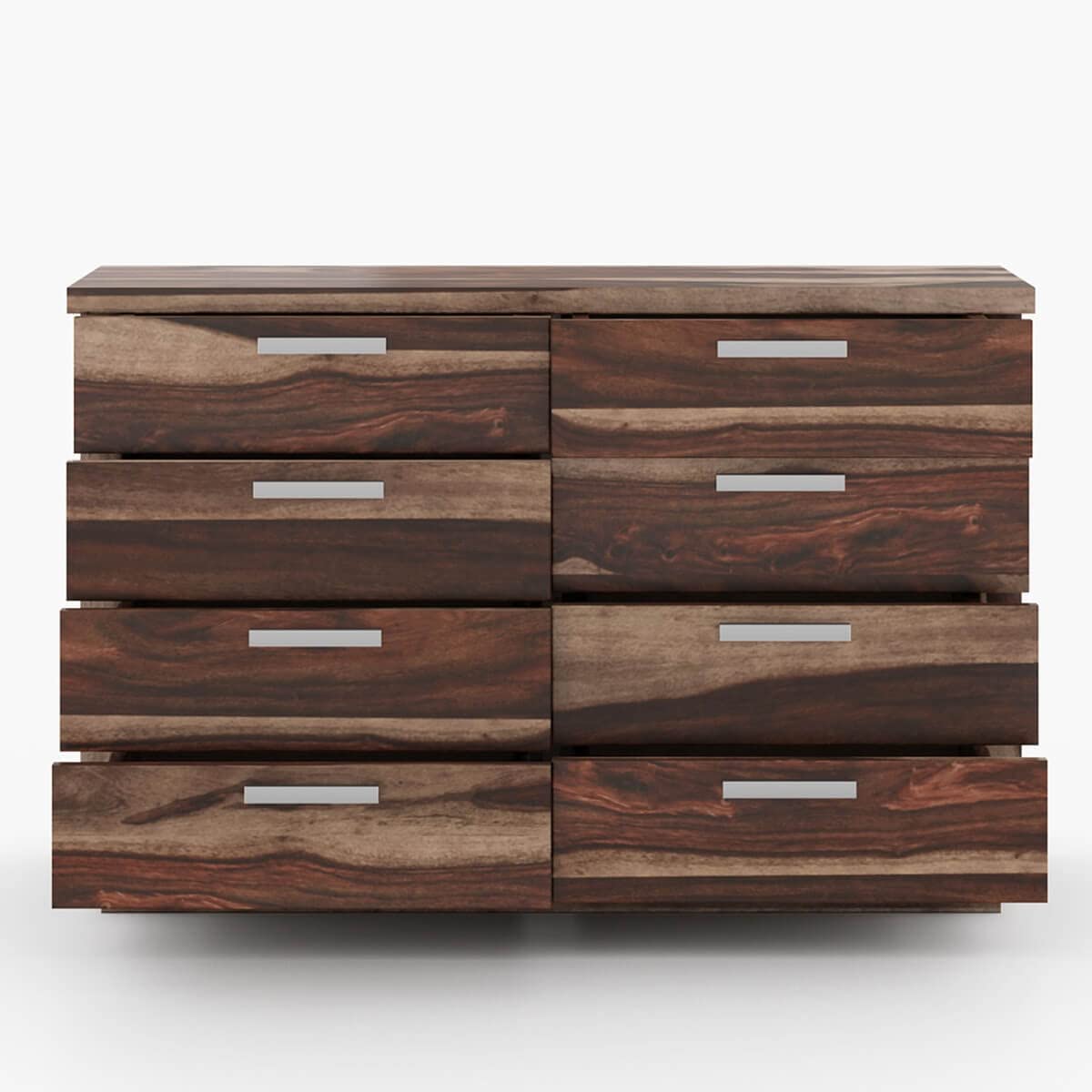 WoodMarwar Solid Sheesham Wood Chest of Drawer 8 Drawers Dresser for Home & Living Room