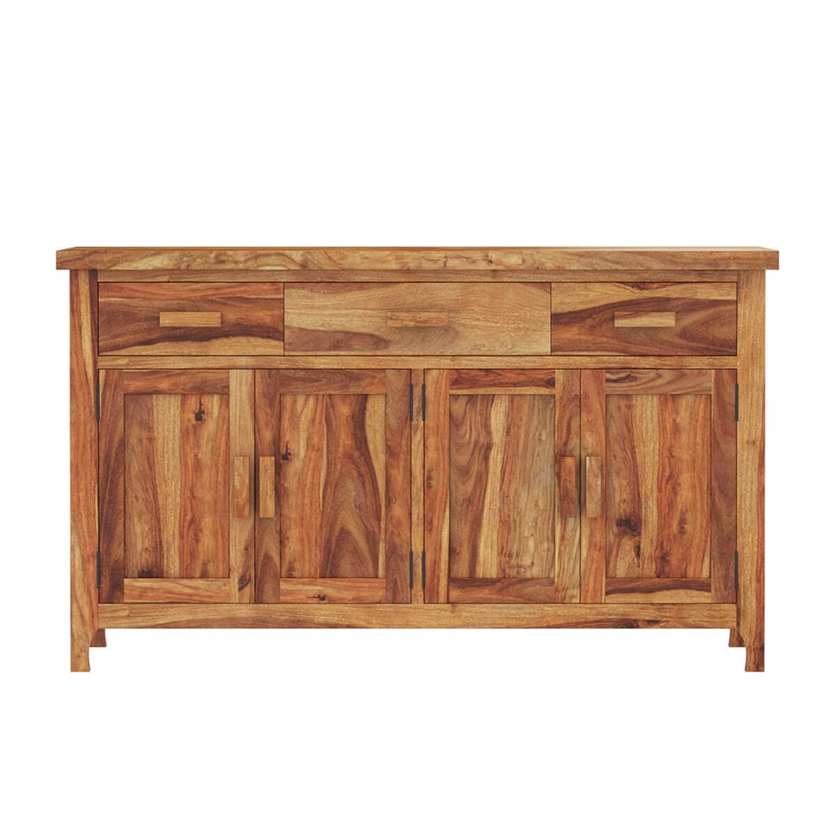 Woodmarwar Solid Sheesham Wood Sideboard With Storage for Living Room Furniture