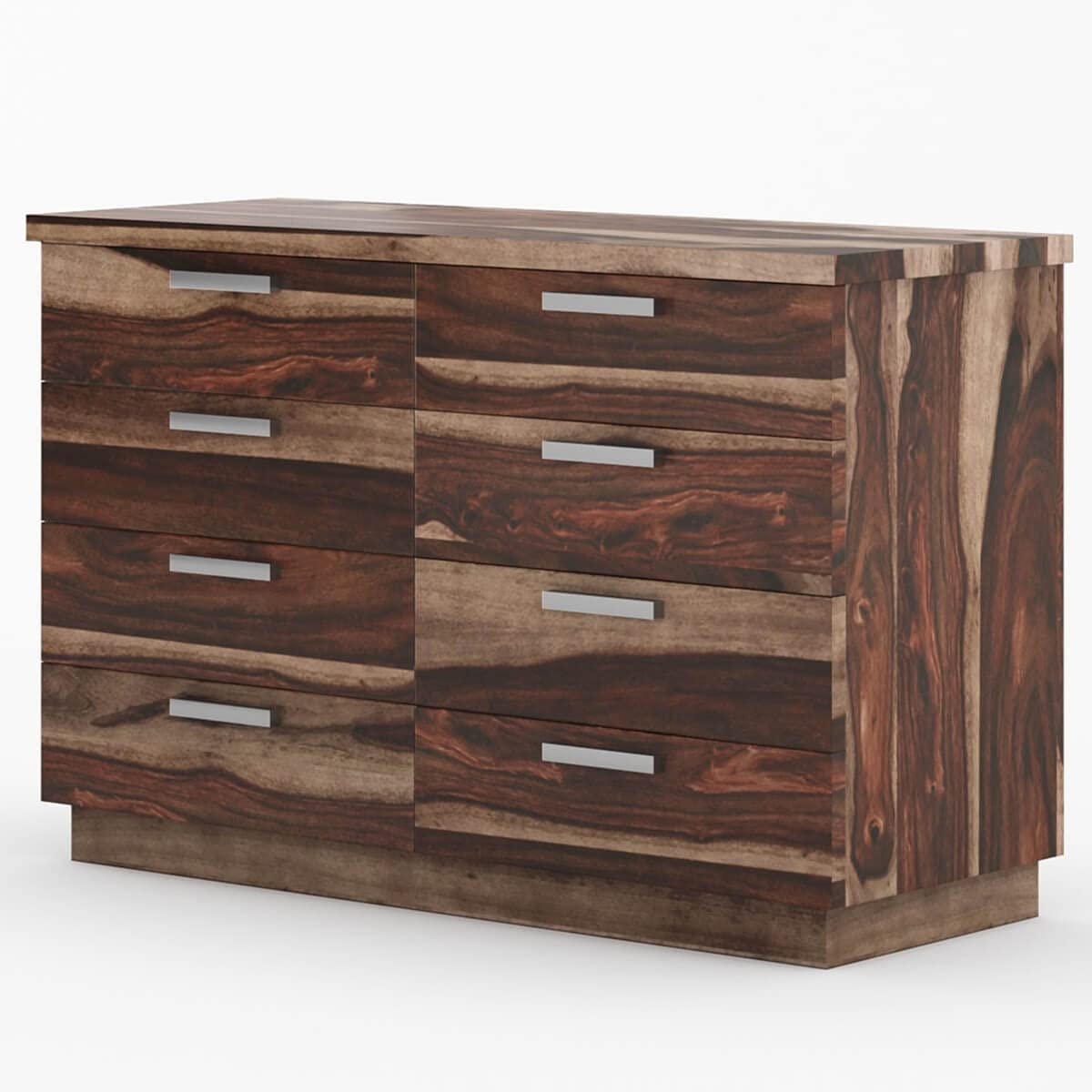 WoodMarwar Solid Sheesham Wood Chest of Drawer 8 Drawers Dresser for Home & Living Room