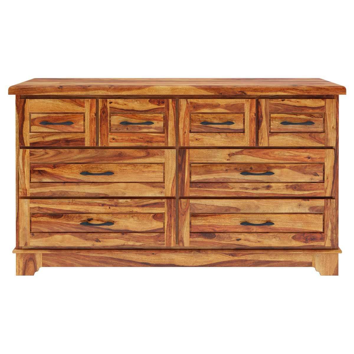 WoodMarwar Solid Sheesham Wood Chest of Drawer 8 Drawers Dresser for Home & Living Room